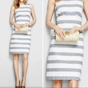 J.Crew Basketweave Linen Cotton Stripe Dress
